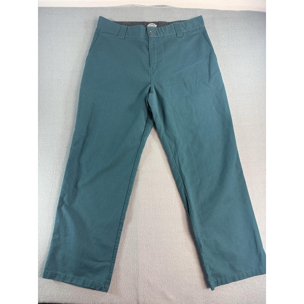 Dickies Flex Skateboarding Pants Mens 36x32 Green Relaxed Fit Chino Casual